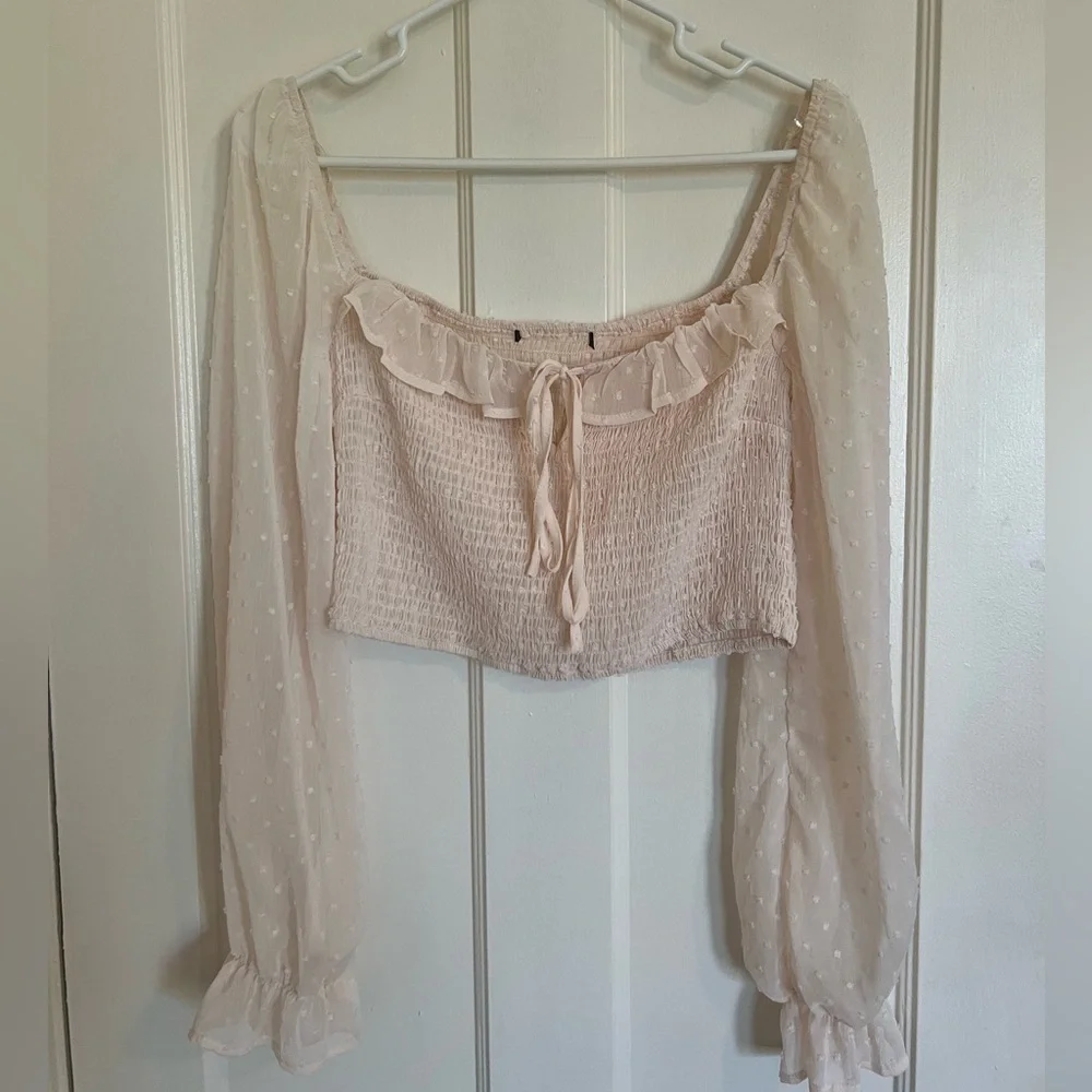 Privy Beige Crop Top